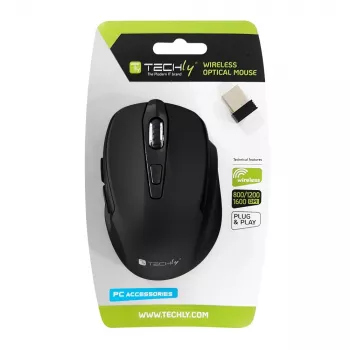 Techly IM 102-WBK mouse Office Right-hand RF Wireless Optical 1600 DPI