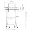 Techly ICA-TR7412 TV mount/stand 2.54 m (100 inch) Black