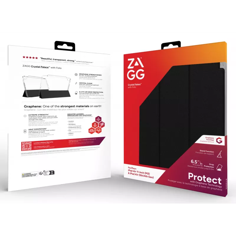 ZAGG Crystal Palace Folio 27.9 cm (11 inch) Transparent