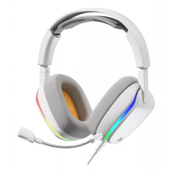 Glorious Gaming Glorious GHS Eternal RGB - Stereo RGB Gaming Headset for PC, PS5, PS4, Switch - Custom Tuned Angled Drivers, Adjustable Crystal Clear Detachable Mic, USB-C - Durable, All Day/Night Comfort - White