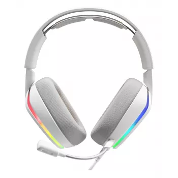 Glorious Gaming Glorious GHS Eternal RGB - Stereo RGB Gaming Headset for PC, PS5, PS4, Switch - Custom Tuned Angled Drivers, Adjustable Crystal Clear Detachable Mic, USB-C - Durable, All Day/Night Comfort - White