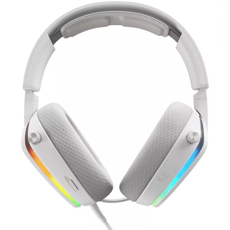 Glorious Gaming Glorious GHS Eternal RGB - Stereo RGB Gaming Headset for PC, PS5, PS4, Switch - Custom Tuned Angled Drivers, Adjustable Crystal Clear Detachable Mic, USB-C - Durable, All Day/Night Comfort - White