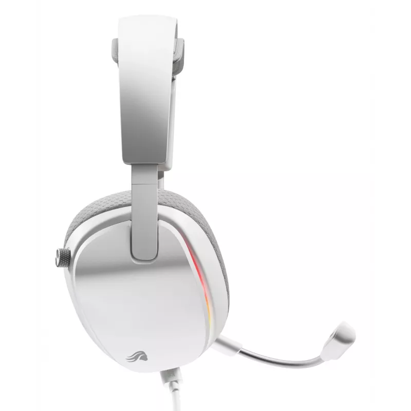 Glorious Gaming Glorious GHS Eternal RGB - Stereo RGB Gaming Headset for PC, PS5, PS4, Switch - Custom Tuned Angled Drivers, Adjustable Crystal Clear Detachable Mic, USB-C - Durable, All Day/Night Comfort - White