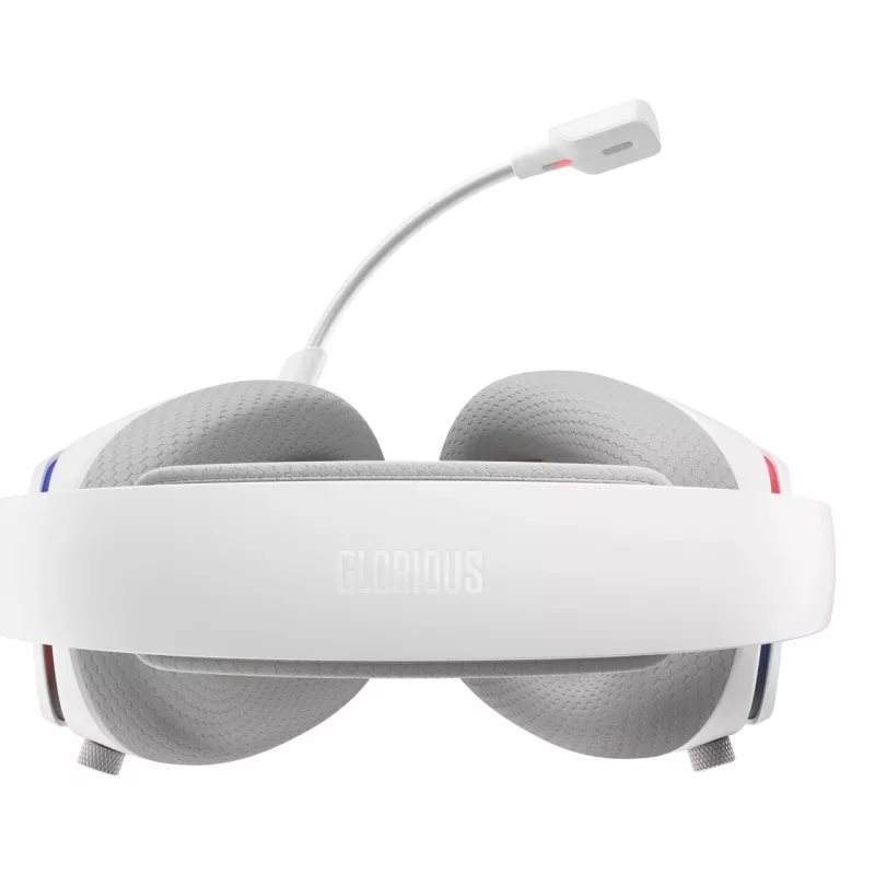 Glorious Gaming Glorious GHS Eternal RGB - Stereo RGB Gaming Headset for PC, PS5, PS4, Switch - Custom Tuned Angled Drivers, Adjustable Crystal Clear Detachable Mic, USB-C - Durable, All Day/Night Comfort - White