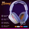 Glorious Gaming Glorious GHS Eternal RGB - Stereo RGB Gaming Headset for PC, PS5, PS4, Switch - Custom Tuned Angled Drivers, Adjustable Crystal Clear Detachable Mic, USB-C - Durable, All Day/Night Comfort - White