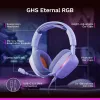 Glorious Gaming Glorious GHS Eternal RGB - Stereo RGB Gaming Headset for PC, PS5, PS4, Switch - Custom Tuned Angled Drivers, Adjustable Crystal Clear Detachable Mic, USB-C - Durable, All Day/Night Comfort - White