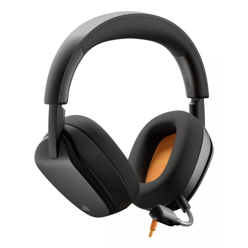Glorious Gaming Glorious GHS Eternal - Stereo Gaming Headset for PC, PS5, PS4, Xbox, Switch - Custom Tuned Angled Drivers, Adjustable Crystal Clear Detachable Mic, 3.5mm - Durable, All Day/Night Comfort - Black