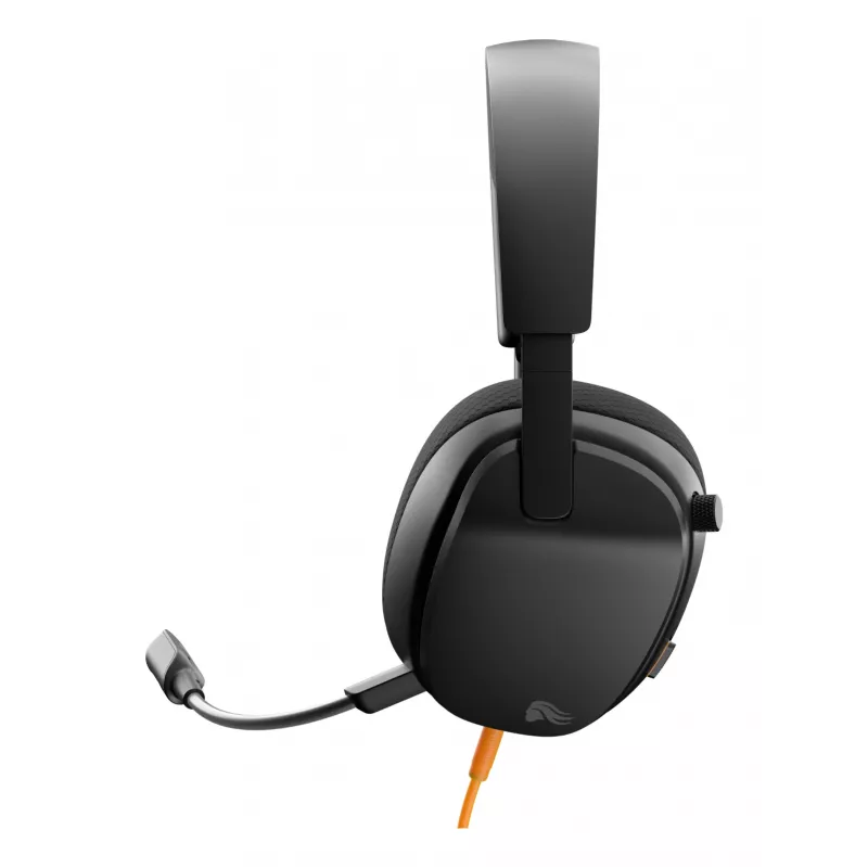 Glorious Gaming Glorious GHS Eternal - Stereo Gaming Headset for PC, PS5, PS4, Xbox, Switch - Custom Tuned Angled Drivers, Adjustable Crystal Clear Detachable Mic, 3.5mm - Durable, All Day/Night Comfort - Black