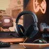 Glorious Gaming Glorious GHS Eternal - Stereo Gaming Headset for PC, PS5, PS4, Xbox, Switch - Custom Tuned Angled Drivers, Adjustable Crystal Clear Detachable Mic, 3.5mm - Durable, All Day/Night Comfort - Black