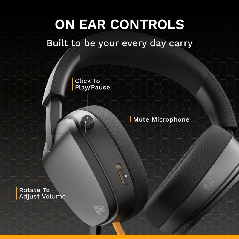 Glorious Gaming Glorious GHS Eternal - Stereo Gaming Headset for PC, PS5, PS4, Xbox, Switch - Custom Tuned Angled Drivers, Adjustable Crystal Clear Detachable Mic, 3.5mm - Durable, All Day/Night Comfort - Black