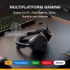 Glorious Gaming Glorious GHS Eternal - Stereo Gaming Headset for PC, PS5, PS4, Xbox, Switch - Custom Tuned Angled Drivers, Adjustable Crystal Clear Detachable Mic, 3.5mm - Durable, All Day/Night Comfort - Black