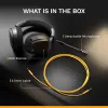 Glorious Gaming Glorious GHS Eternal - Stereo Gaming Headset for PC, PS5, PS4, Xbox, Switch - Custom Tuned Angled Drivers, Adjustable Crystal Clear Detachable Mic, 3.5mm - Durable, All Day/Night Comfort - Black