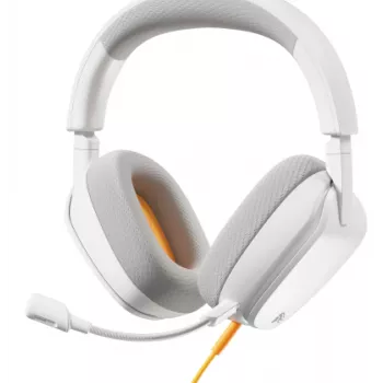 Glorious Gaming Glorious GHS Eternal - Stereo Gaming Headset for PC, PS5, PS4, Xbox, Switch - Custom Tuned Angled Drivers, Adjustable Crystal Clear Detachable Mic, 3.5mm - Durable, All Day/Night Comfort - White