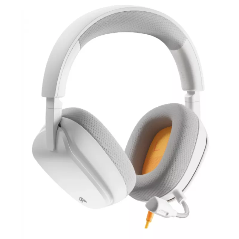 Glorious Gaming Glorious GHS Eternal - Stereo Gaming Headset for PC, PS5, PS4, Xbox, Switch - Custom Tuned Angled Drivers, Adjustable Crystal Clear Detachable Mic, 3.5mm - Durable, All Day/Night Comfort - White