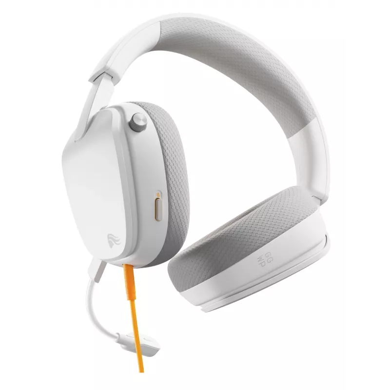 Glorious Gaming Glorious GHS Eternal - Stereo Gaming Headset for PC, PS5, PS4, Xbox, Switch - Custom Tuned Angled Drivers, Adjustable Crystal Clear Detachable Mic, 3.5mm - Durable, All Day/Night Comfort - White