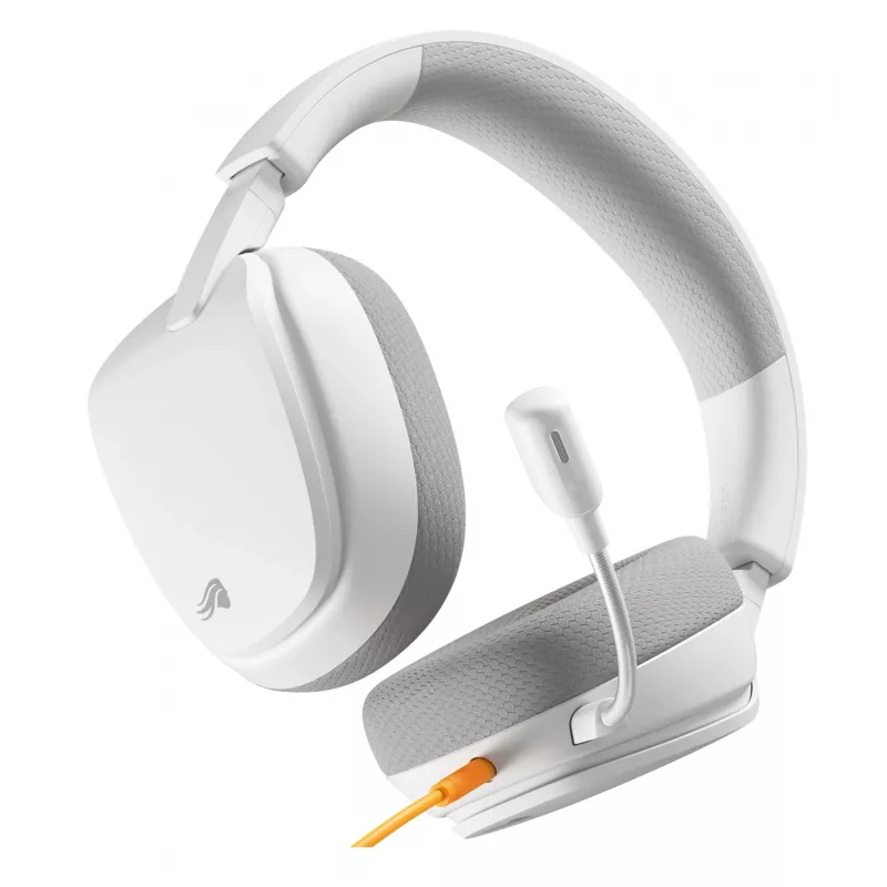 Glorious Gaming Glorious GHS Eternal - Stereo Gaming Headset for PC, PS5, PS4, Xbox, Switch - Custom Tuned Angled Drivers, Adjustable Crystal Clear Detachable Mic, 3.5mm - Durable, All Day/Night Comfort - White