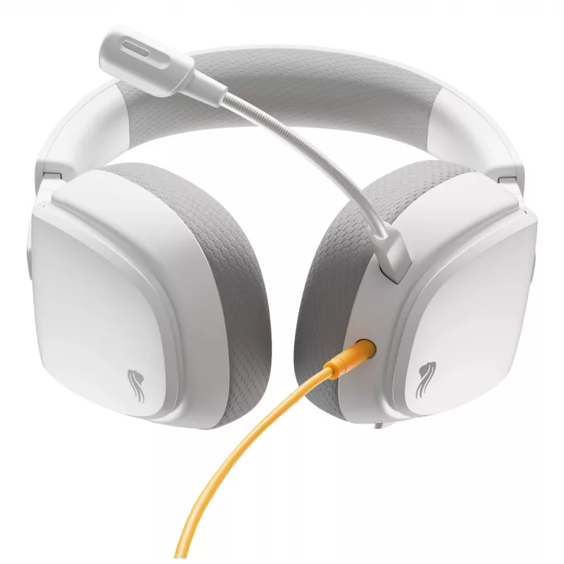 Glorious Gaming Glorious GHS Eternal - Stereo Gaming Headset for PC, PS5, PS4, Xbox, Switch - Custom Tuned Angled Drivers, Adjustable Crystal Clear Detachable Mic, 3.5mm - Durable, All Day/Night Comfort - White