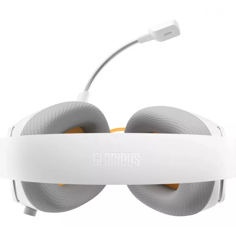 Glorious Gaming Glorious GHS Eternal - Stereo Gaming Headset for PC, PS5, PS4, Xbox, Switch - Custom Tuned Angled Drivers, Adjustable Crystal Clear Detachable Mic, 3.5mm - Durable, All Day/Night Comfort - White