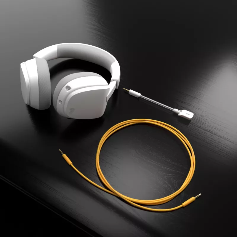 Glorious Gaming Glorious GHS Eternal - Stereo Gaming Headset for PC, PS5, PS4, Xbox, Switch - Custom Tuned Angled Drivers, Adjustable Crystal Clear Detachable Mic, 3.5mm - Durable, All Day/Night Comfort - White