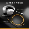 Glorious Gaming Glorious GHS Eternal - Stereo Gaming Headset for PC, PS5, PS4, Xbox, Switch - Custom Tuned Angled Drivers, Adjustable Crystal Clear Detachable Mic, 3.5mm - Durable, All Day/Night Comfort - White