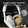 Glorious Gaming Glorious GHS Eternal - Stereo Gaming Headset for PC, PS5, PS4, Xbox, Switch - Custom Tuned Angled Drivers, Adjustable Crystal Clear Detachable Mic, 3.5mm - Durable, All Day/Night Comfort - White