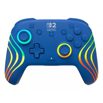 Wired & Wireless Gamepad Turtle Beach Afterglow Wave Blue for Nintendo Switch 2 — Bluetooth/USB-C, RGB, Built-in 20h Battery, 3 m Cable
