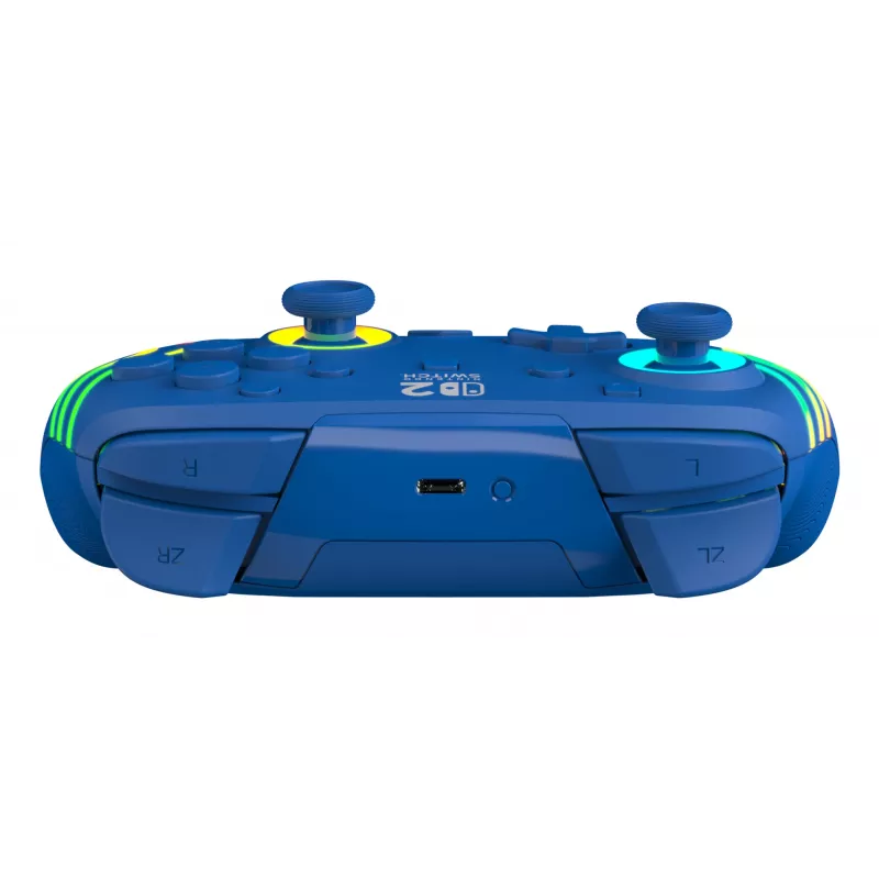 Wired & Wireless Gamepad Turtle Beach Afterglow Wave Blue for Nintendo Switch 2 — Bluetooth/USB-C, RGB, Built-in 20h Battery, 3 m Cable