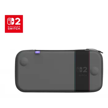 Travel case Turtle Beach PlayTrek Slim Case for Nintendo Switch 2 — Charcoal Black, 290×58×145 mm