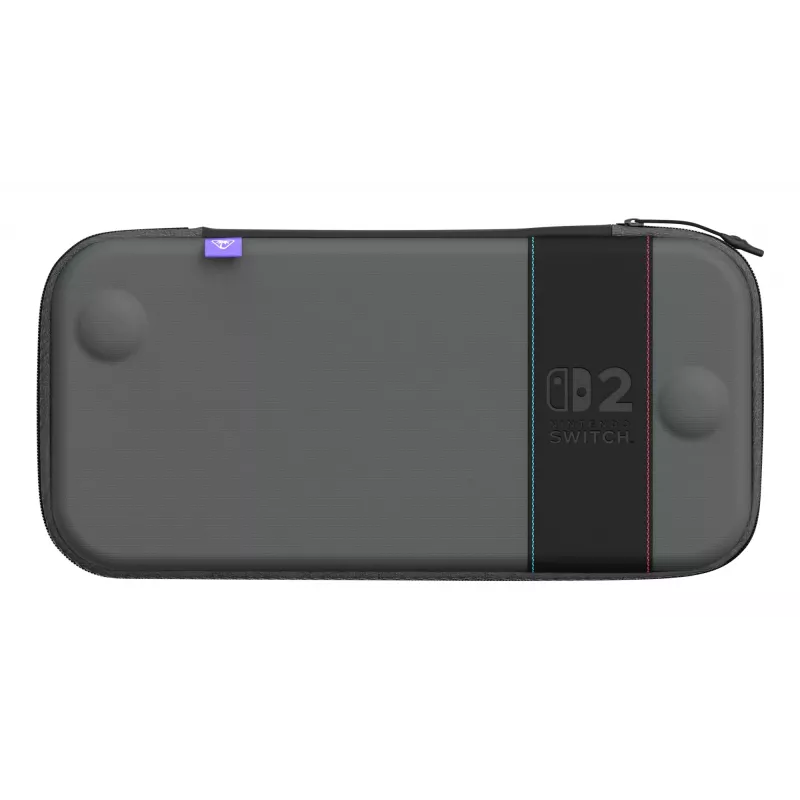 Travel case Turtle Beach PlayTrek Slim Case for Nintendo Switch 2 — Charcoal Black, 290×58×145 mm