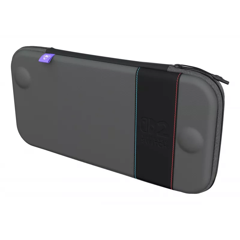 Travel case Turtle Beach PlayTrek Slim Case for Nintendo Switch 2 — Charcoal Black, 290×58×145 mm