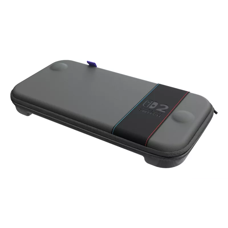 Travel case Turtle Beach PlayTrek Slim Case for Nintendo Switch 2 — Charcoal Black, 290×58×145 mm