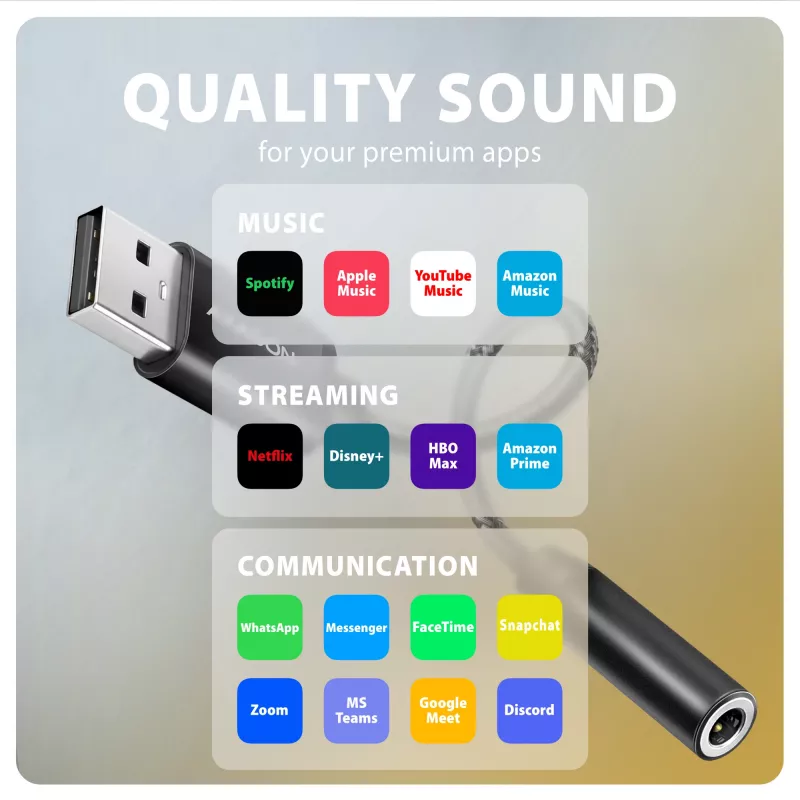 Axagon ADA-HA USB-A to 3.5mm jack Hi-Res DAC Audio Adapter, 384kHz/32bit, Stereo