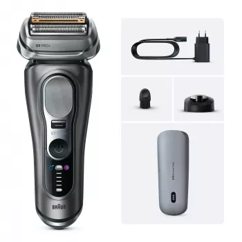 Foil shaver Braun Series 9 Pro+ 9625s — graphite, 5 heads, Li‑Ion battery, trimmer, wet & dry