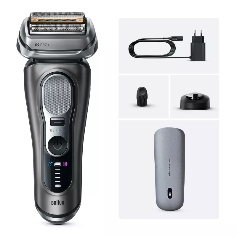 Foil shaver Braun Series 9 Pro+ 9625s — graphite, 5 heads, Li‑Ion battery, trimmer, wet & dry