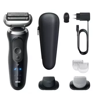 Foil shaver with trimmer BRAUN Series 7 72-N1620s — 3-blade, Li-Ion battery, 60 min runtime, Wet & Dry, Black