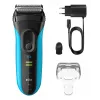 Electric shaver BRAUN Series 3 3040 rechargeable black/blue, model 3040