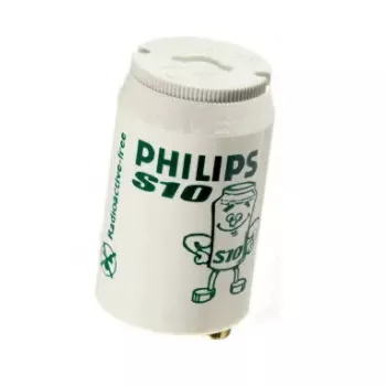 Lamp starter Philips S10 4–65W SIN 220–240V White, 21.5×40.3 mm, 65 W