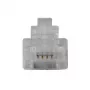 ACT RJ11 (6P/4C) modulaire connector for round cable with solid conductors