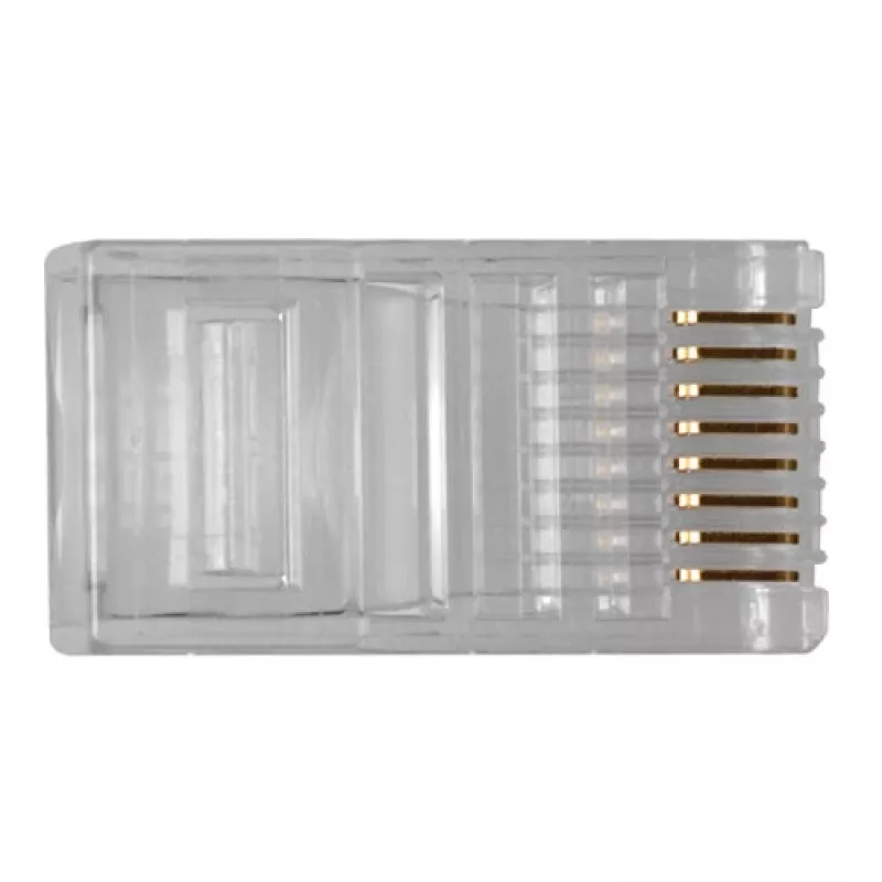 ACT RJ45 (8P/8C) modulaire connector for round cable with solid conductors