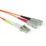 ACT 10 meter LSZH Multimode 50/125 OM2 fiber patch cable duplex with LC and SC connectors