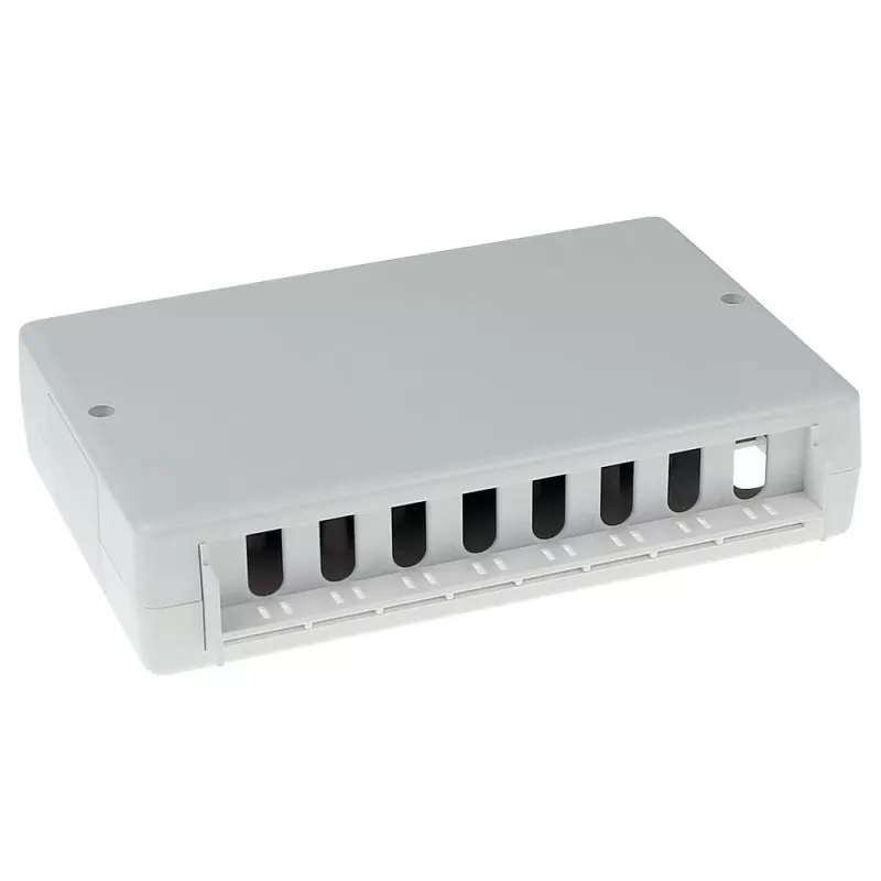 Surface mounted box ACT FA6000 — unshielded 8‑port CAT6 outlet box
