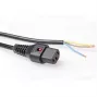 ACT Powercord C13 IEC Lock open end black 2 m PC1025 230 V 10 A