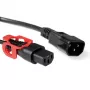 Power cord ACT Powercord C13 IEC Lock+ C14 black 1 m 230V 10A