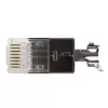 ACT RJ45 (8P/8C) CAT6A shielded modulaire connector for round cable with solid or standed conductors