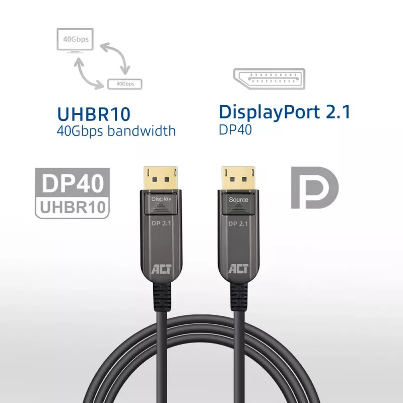 ACT AK4172 DisplayPort cable 20 m Black