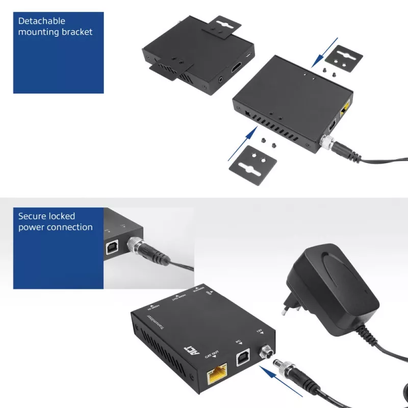 ACT 4K HDMI 2.0 KVM extender set over CAT6A up to 70 meters