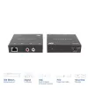 Audio extender set ACT AC7710 — digital/analog over Cat5e/Cat6 with DAC, TOSLINK I/O, up to 300 m, 5V USB-powered