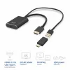 ACT HDMI to USB Type-C female adapter, 4K@60Hz. Cable length: 0.25 m, Connector 1: USB Type-C, Connector 2: HDMI + USB. Quantity per pack: 1 pc(s)