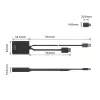 ACT HDMI to USB Type-C female adapter, 4K@60Hz. Cable length: 0.25 m, Connector 1: USB Type-C, Connector 2: HDMI + USB. Quantity per pack: 1 pc(s)