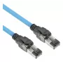 ACT Blue 30 meters S/FTP CAT6A B2ca PoE++ 100W solid prefab installation cable, RJ45 male – male